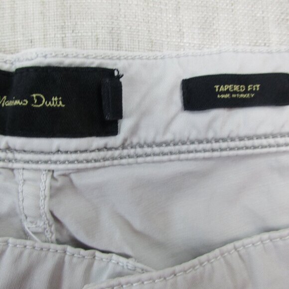 Massimo‎ Dutti Pants Mens Sz 38 Beige Workwear Tapered Fit Mid-Rise Straight Leg - Picture 5 of 9